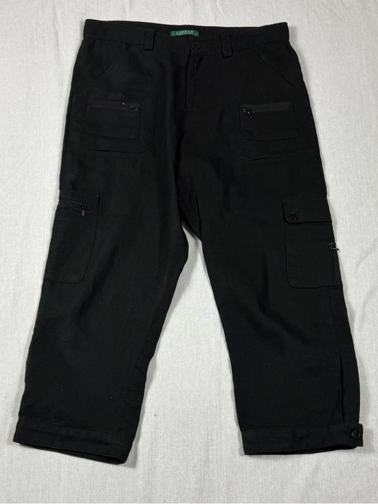Lauren Ralph Lauren black linen cargo pants size 8 - Picture 15 of 16